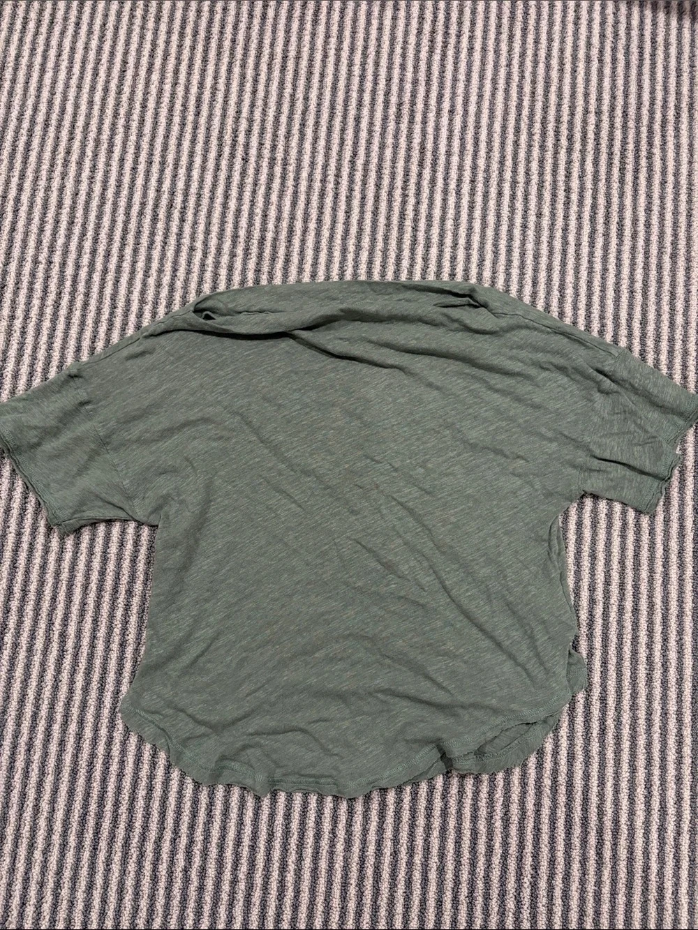 Free People Relaxed Olive Short Sleeve Tee